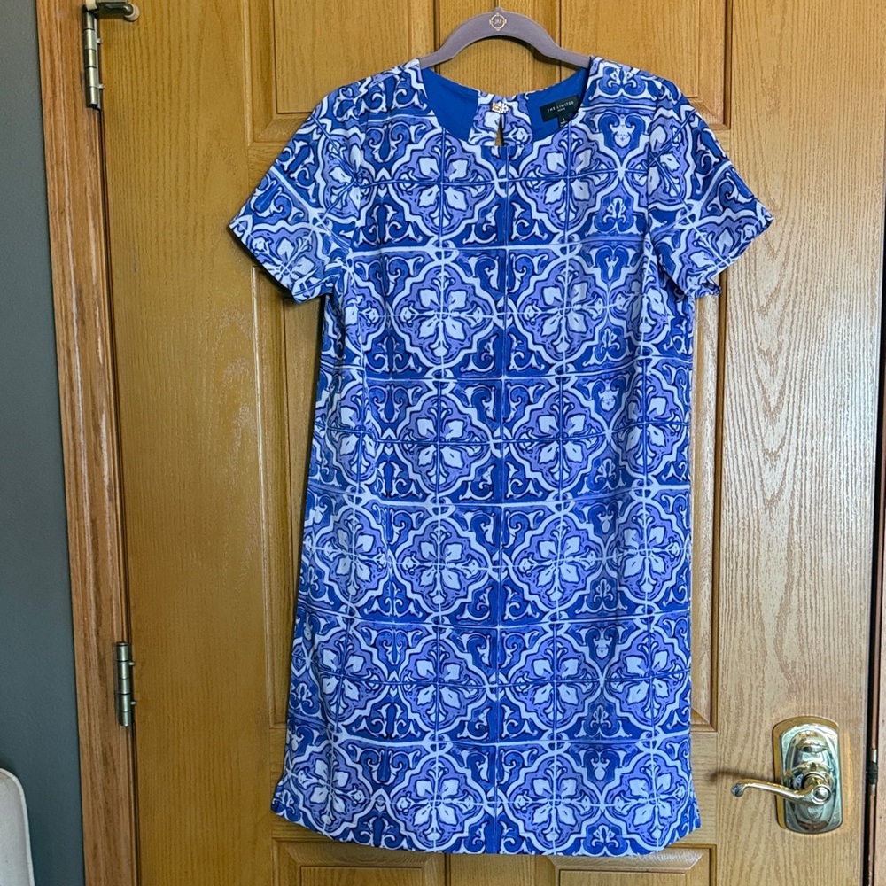 The Limited Blue and White Floral Mini Dress